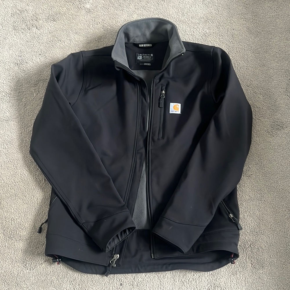 Carhartt Black Softshell Jacket with Gray Lining